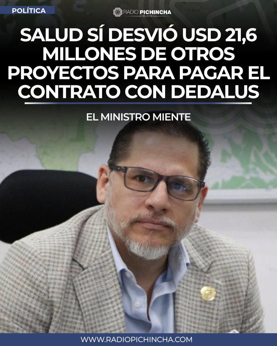 radio_pichincha's tweet photo. 🏛 #POLÍTICA | El Ministerio de Finanzas autorizó la reducción de USD 21,6 millones a cinco programas sanitarios del Ministerio de Salud con el objetivo de destinar esos recursos al primer pago del contrato de salud digital adjudicado a Dedalus a través de CNT.
#LaRadioDeLasNoticias
Los detalles 
https://t.co/0VUNvn0od7