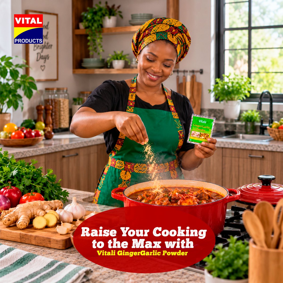 VProductsplc's tweet photo. Raise your cooking to the max with Vitali GingerGarlic Powder. Both spices are not only great for your cooking, they are also healthy for your body and remember, we are Vital Products...vital for healthy living.

#VitalProducts #VitaliGingerGarlic https://t.co/CZEGFAzCaD