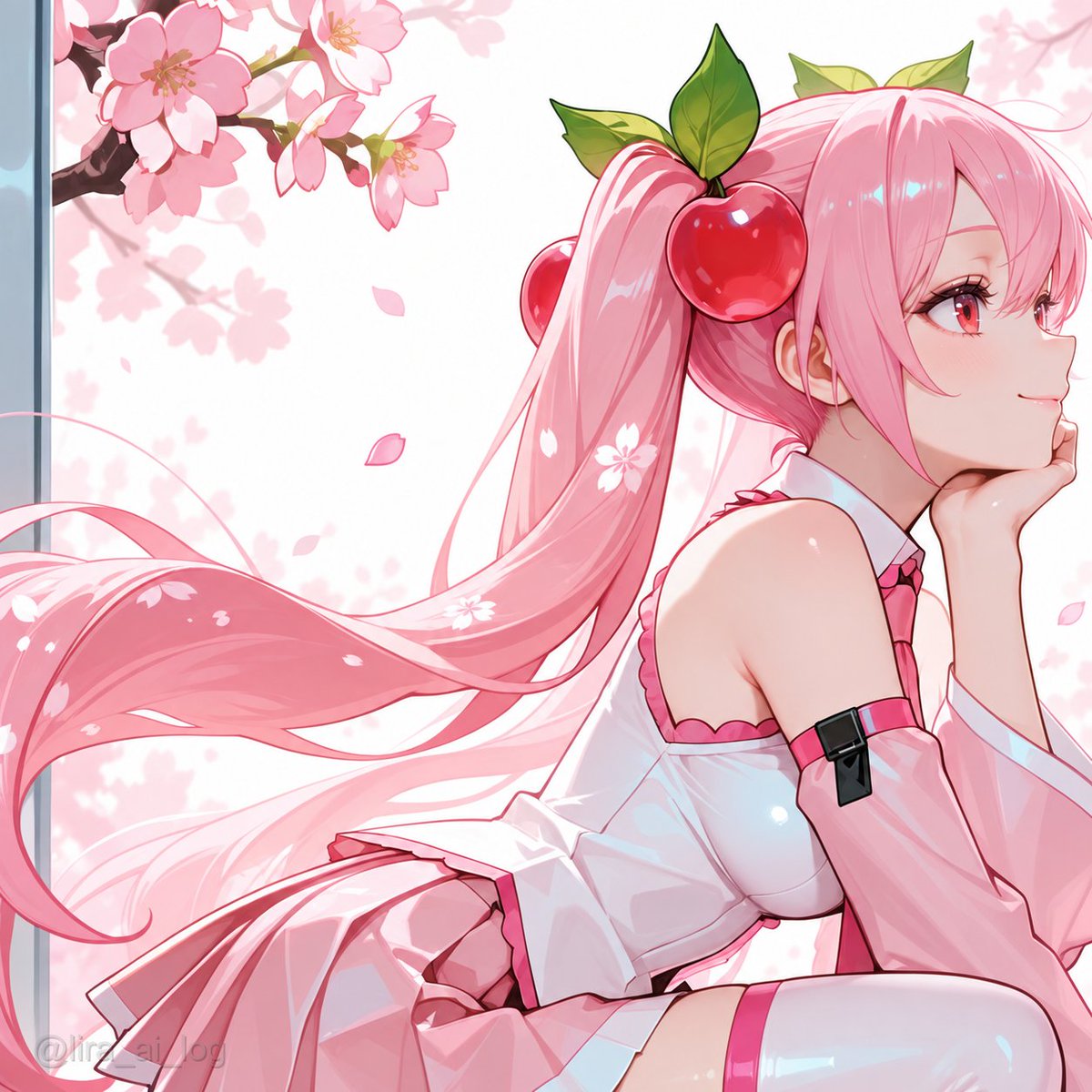 lira_ai_log's tweet photo. 何回でも着たい
桜ミクちゃんコスプレ
（3回目）

#AIart #初音ミク https://t.co/bO7jLWFJkE