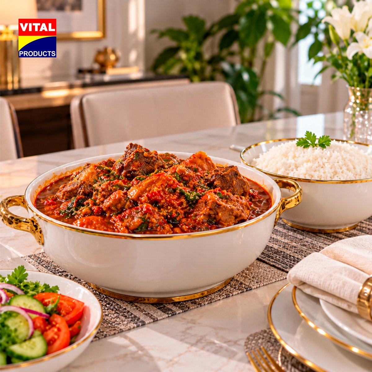 VProductsplc's tweet photo. Enhance your stews, jollof rice, pasta and more with both Vitali GingerGarlic Powder and Vitali Nutmeg Powder - it's all flavour and aroma.

#VitalProducts #VitaliNutmegPowder #VitaliGingerGarlic https://t.co/pS2PETn5Ut