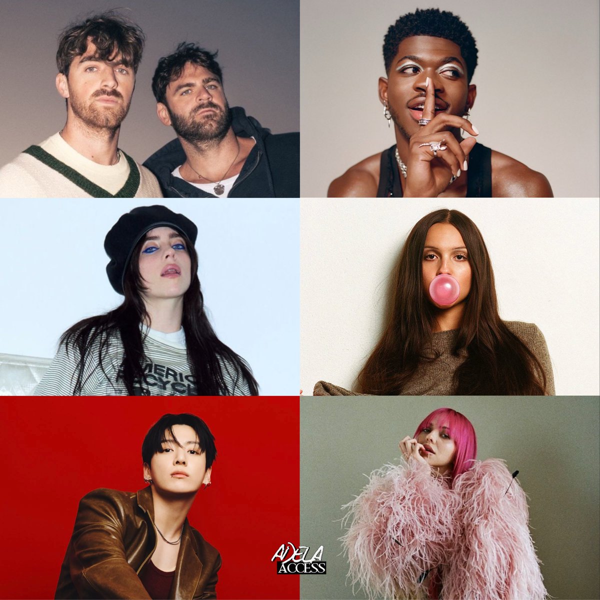 AdelaAccess's tweet photo. ADÉLA becomes the sixth artist in history to ever chart two Top 3 hits simultaneously from their debut album on the Global Spotify chart.

— She joins The Chainsmokers, Lil Nas X, Billie Eilish, Olivia Rodrigo, &amp; Jung Kook. https://t.co/eqnYQkhGt5