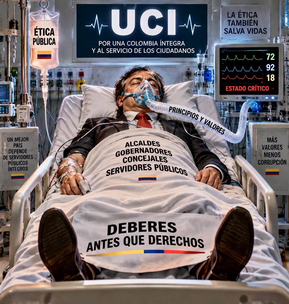 rafacolontorres's tweet photo. Expertos en seguridad y defensa, estrategia, políticas públicas, territorio, autoridad y ciudadanía nos seguimos devanando los sesos sobre cómo recuperar la iniciativa de la Fuerza Pública, ejercer el control territorial, fortalecer las capacidades de las Fuerzas Militares y de Policía, enfrentar nuevas amenazas como los drones y garantizar recursos y continuidad a las políticas de seguridad.

Todo eso es necesario.

Pero seguimos sin mirar lo que, en mi opinión, es el verdadero problema de fondo y que pocas veces aparece en la agenda: la ética de quienes gobiernan y administran el Estado.

Podemos diseñar los mejores planes, presupuestos y políticas públicas. Pero si quienes deben ejecutarlos carecen de principios, valores, responsabilidad y sentido del deber, todo termina fracasando y seguiremos hablando de más de lo mismo en 30 años. 

¿Se imaginan una Colombia donde sus 1.123 alcaldes, 32 gobernadores, concejales, congresistas y servidores públicos tuvieran como norma de conducta la ética, el deber, la responsabilidad y el bien común?

No se perdería un solo peso del presupuesto. 

Los planes se ejecutarían. Las instituciones funcionarían. Habría continuidad, integralidad y sostenibilidad de la oferta institucional. Y el ciudadano recuperaría la confianza.

Por eso creo que antes de seguir creando nuevos planes, leyes y marcos normativos, debemos inyectar ética pública en las venas de Colombia.

Ética en quienes gobiernan.
Principios en quienes deciden.
Valores en quienes administran.

Este Gobierno, en mi opinión, va por el camino correcto: está mostrándole al país con su buen ejemplo, que gobernar significa trabajar sin descanso y estar cerca de los territorios. Su estrategia de descentralización y su cercanía con alcaldes y gobernadores son un buen principio para que las decisiones se traduzcan en resultados donde realmente viven los ciudadanos.

Este Gobierno tiene ahora la enorme responsabilidad de estabilizar y poner orden. La consolidación de muchas de esas políticas será tarea del Gobierno que llegue en 2030. Pero ninguna política sobrevivirá a los cambios de gobierno si no existe algo más profundo: una verdadera cultura del deber y del servicio público.

Siempre lo he dicho:

¡CUANDO COLOMBIA SEA UN PAÍS DE DEBERES, NO SE VIOLARÁ NINGÚN DERECHO!

Ese, en mi opinión, es el verdadero punto de partida.
