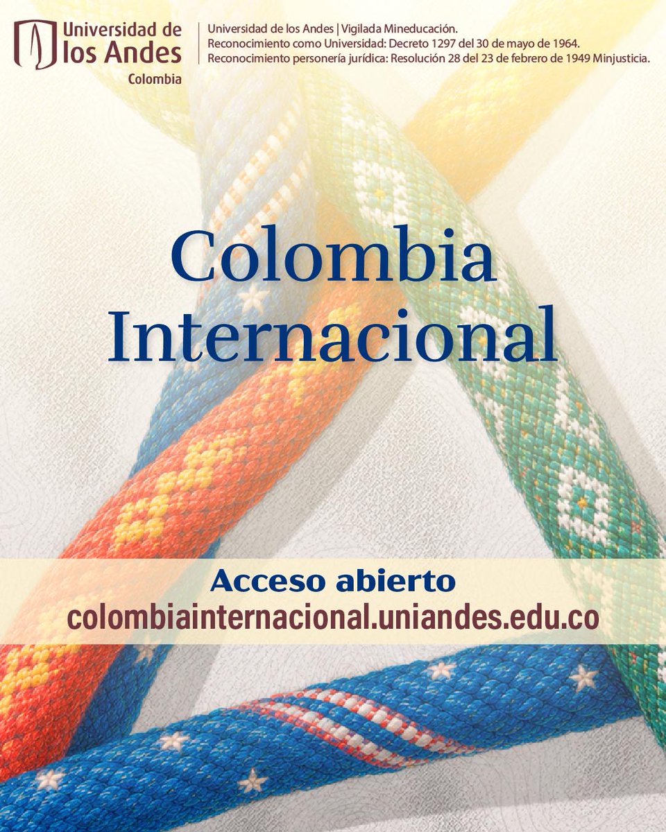 RevistasUAndes's tweet photo. 🚨 ¡Ya está disponible el número 127 de Colombia Internacional!
📖 Lee y comparte en acceso abierto: 
https://t.co/IyuQ2ZVhIF

#CienciaPolítica #AccesoAbierto
@facisouniandes 
@CPolUniandes https://t.co/Btxop7RQbq