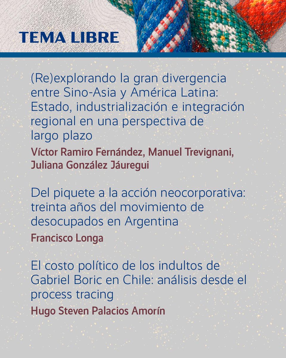RevistasUAndes's tweet photo. 🚨 ¡Ya está disponible el número 127 de Colombia Internacional!
📖 Lee y comparte en acceso abierto: 
https://t.co/IyuQ2ZVhIF

#CienciaPolítica #AccesoAbierto
@facisouniandes 
@CPolUniandes https://t.co/Btxop7RQbq