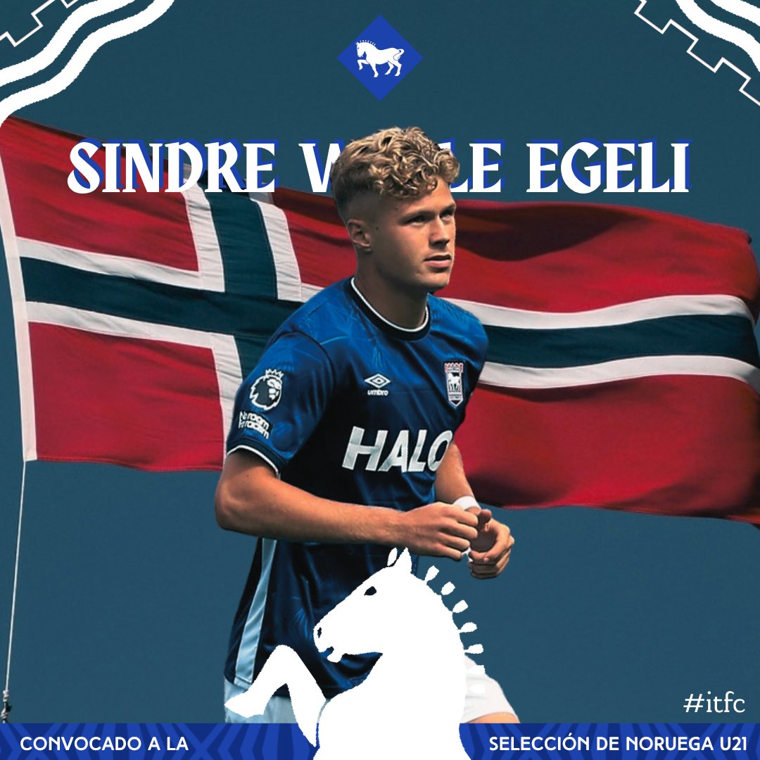 ipswichtownar's tweet photo. 🗞 SWE CITADO

Sindre Walle Egeli fue convocado para la selección de Noruega 🇳🇴 U21.

Países Bajos 🇳🇱, Bosnia y Herzegovina 🇧🇦 e Israel 🇮🇱 serán los rivales para la clasificación a la Eurocopa de la categoría.

Vamos, Sindre 👏🏻

#itfc https://t.co/ur5IOSFvv7