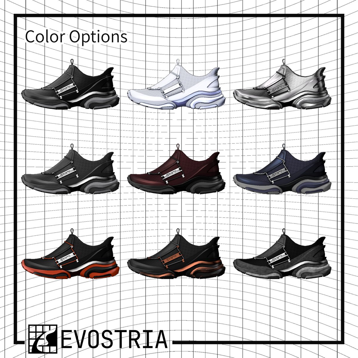 dennoko_vrc's tweet photo. ■ RPキャンペーン
9/25 17:00 ～
#EVOSTRIA より 015-LITHOS を発売します。

シンプルでテック感のあるアッパーと何層にも重なったソールが特徴のスニーカーです。

9/24 までに本投稿をRPして頂いた方の中から3名様に本製品をギフトします。※引用で当選確率UP
#VRChat️ 
https://t.co/UX5nyCg4E6 https://t.co/nJ4qa2EwtF