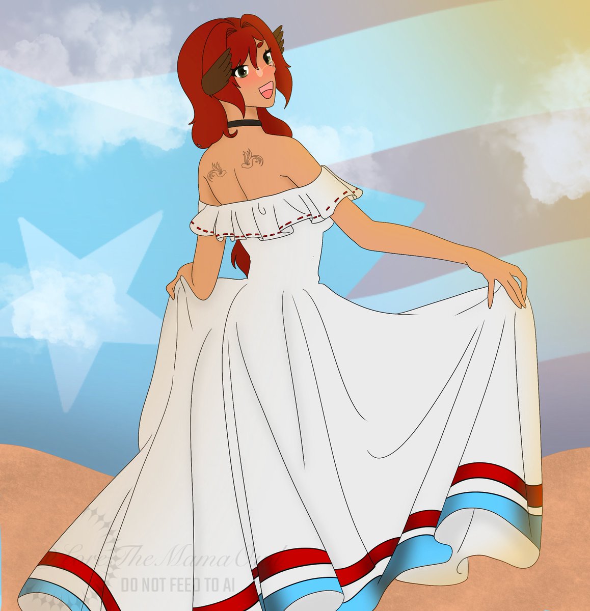 LoreTheMamaOwl's tweet photo. Gonna rest my wrist after today but I finally made my own piece for Hispanic Heritage Month!

Hi Im Lore~ A Puertorican Owl Vtuber born in Boston and Raised in Fajardo, PR! 

Im a variety streamer on Twitch and have a long running Indie game showcase series on Youtube AND do most of my own art!