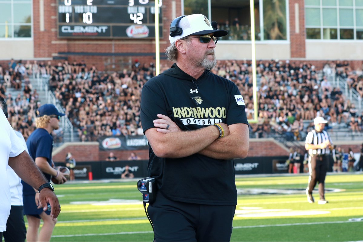 LindenwoodFB's tweet photo. Earlier today, Head Coach @stugfb met with the media to talk about the matchup ahead this week against Eastern Michigan. 

📺 | https://t.co/YesGUJPUOQ

#BurnTheWood https://t.co/VK0VBRYHXW