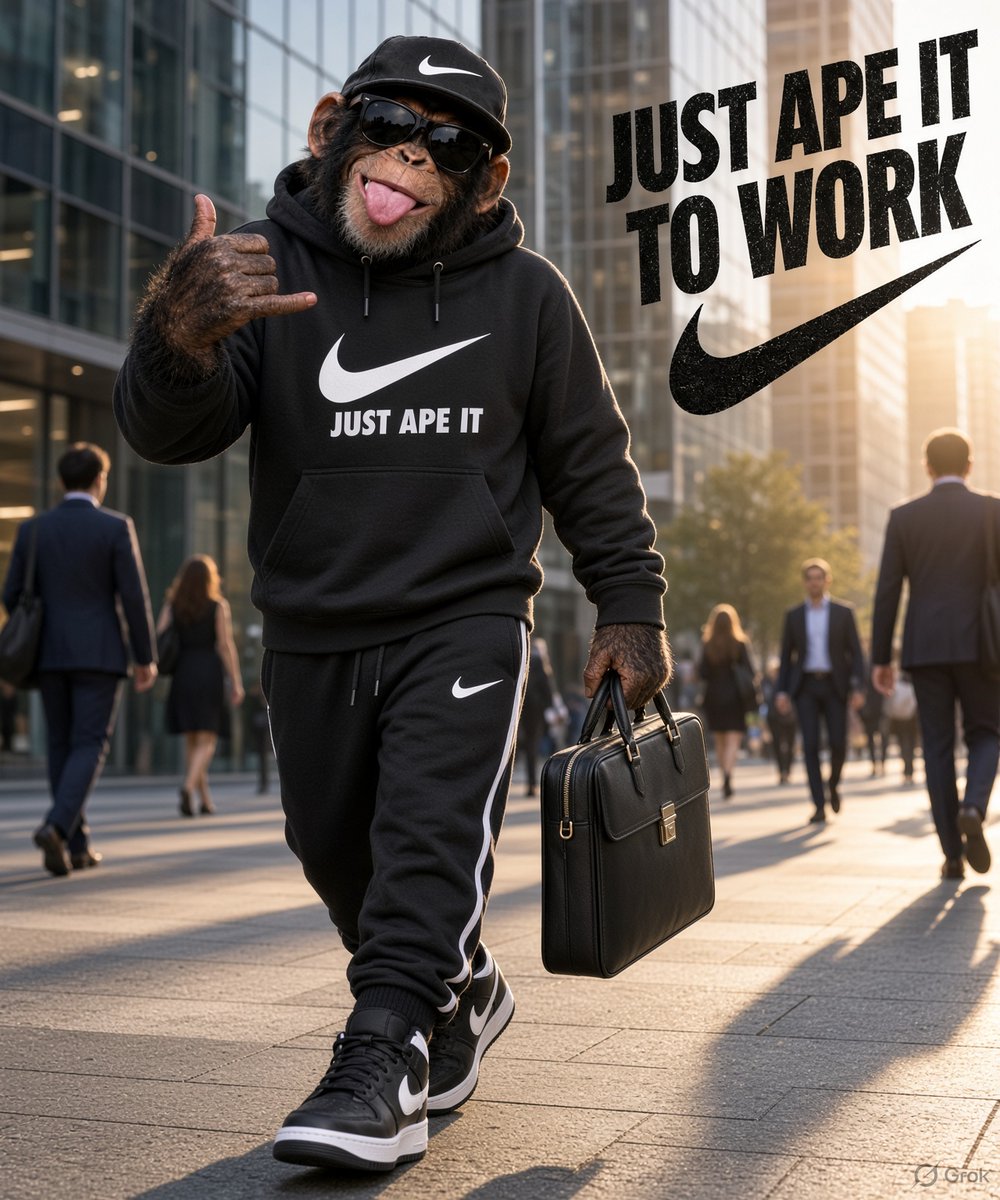 ric96730's tweet photo. 🦍💼 JUST APE IT HAS CLOCKED IN.Briefcase in one hand.
Chaos in the other. 💥🍌The 9-to-5 thought it had control…BIG MISTAKE. 😂No suits.
No meetings.
Just an ape with a mission. 🦍🔥MONDAY? JUST APE IT.$JUSTAPEIT 🚀
#JustApeIt #ApeArmy #MondayMotivation #Solana #MemeCoin https://t.co/ZvFKi7jbfF