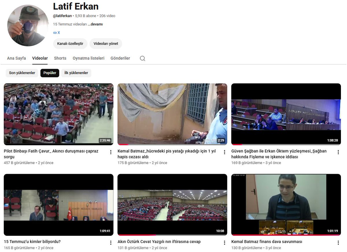 LatifErkan6's tweet photo. Tamamı yasal, açık kaynak mahkeme kaydı 200 video!  Toplam 5 milyon izlenme! 

#15Temmuz'a dair tarihe düşülmüş görüntülü notlar.

Amatörce kamu hizmeti ama Türkiye'de engelli:  https://t.co/Okhr6bS5hz https://t.co/l5EjFLm3BE
