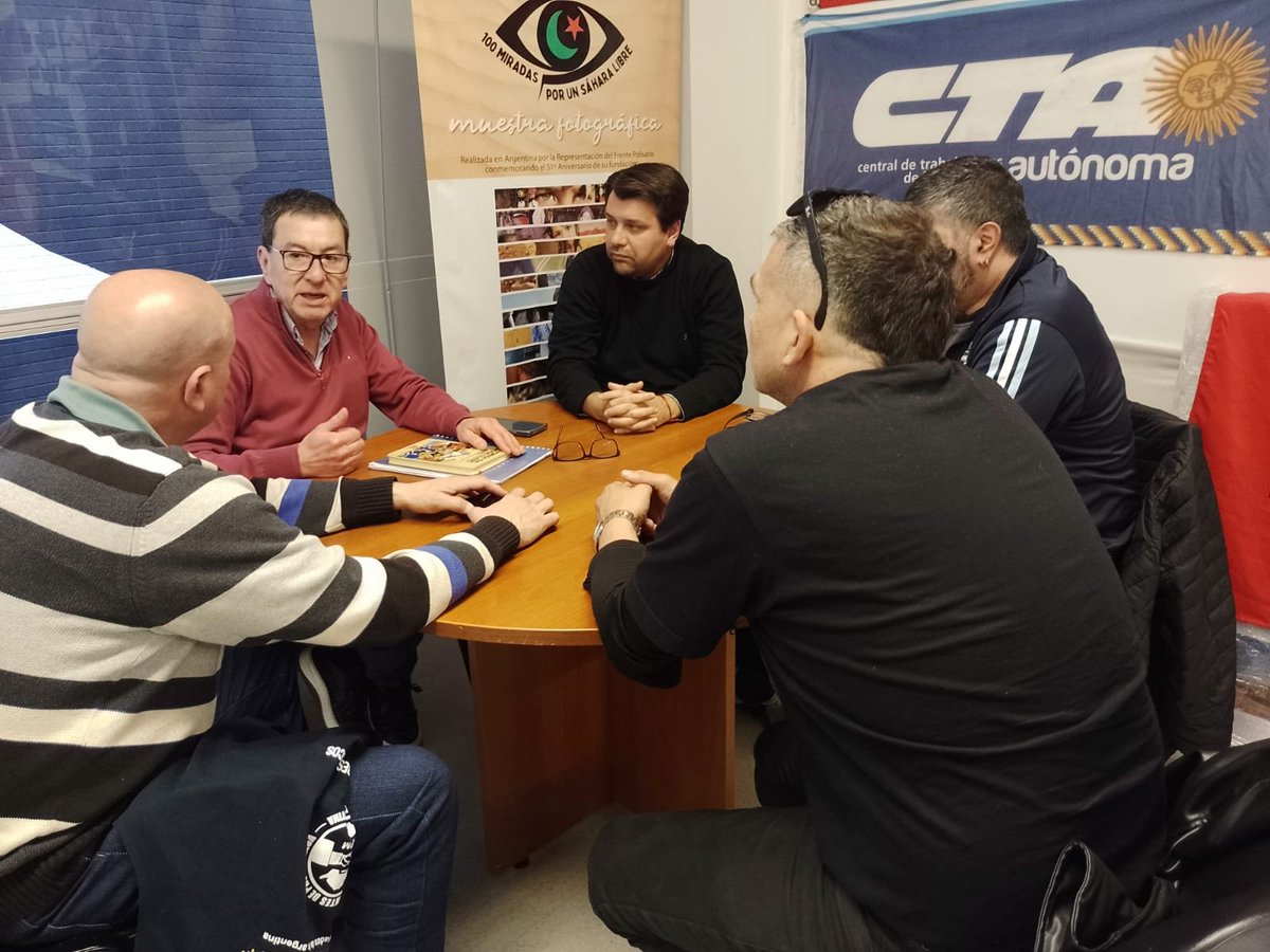 CNTICTA's tweet photo. Adolfo Aguirre, Coordinador Nacional CNTI se reunió con los Secretarios Generales de la CTA electos: Leo Sosa de Almirante Brown (UETTEL); Matias Frontera de Lomas de Zamora (AAPM); y Pablo Rojas (Astilleros) de Ensenada para seguir creciendo y trabajando por más 

#PoderSindical https://t.co/RVkQm6nswo