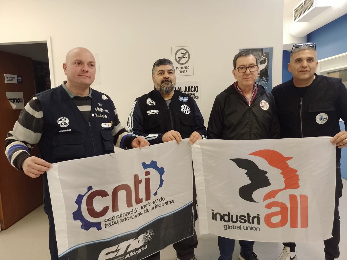 CNTICTA's tweet photo. Adolfo Aguirre, Coordinador Nacional CNTI se reunió con los Secretarios Generales de la CTA electos: Leo Sosa de Almirante Brown (UETTEL); Matias Frontera de Lomas de Zamora (AAPM); y Pablo Rojas (Astilleros) de Ensenada para seguir creciendo y trabajando por más 

#PoderSindical https://t.co/RVkQm6nswo
