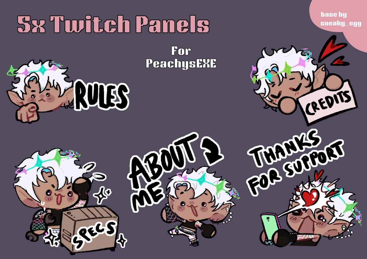 StrayRyn's tweet photo. Twitch panel comm for @PeachysEXE Thank u for the trust cutie!! ^=^

Commission your own set of 5 for just £25 :3 https://t.co/U36qToQa0G

#VgenComm @_VGen_ #vgen #commissionㅤ https://t.co/IBSV7VD0Dr