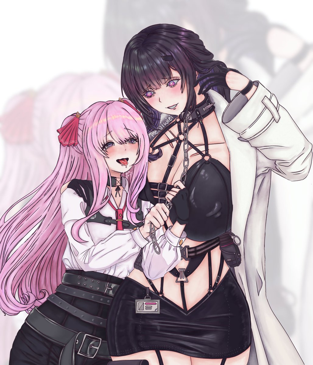 mewiwiei's tweet photo. i started this in may and told myself i’d finish it by pride month. lol. #mihayuni #yunihara #nikke #yuri #yay https://t.co/XdWhTgj6bZ