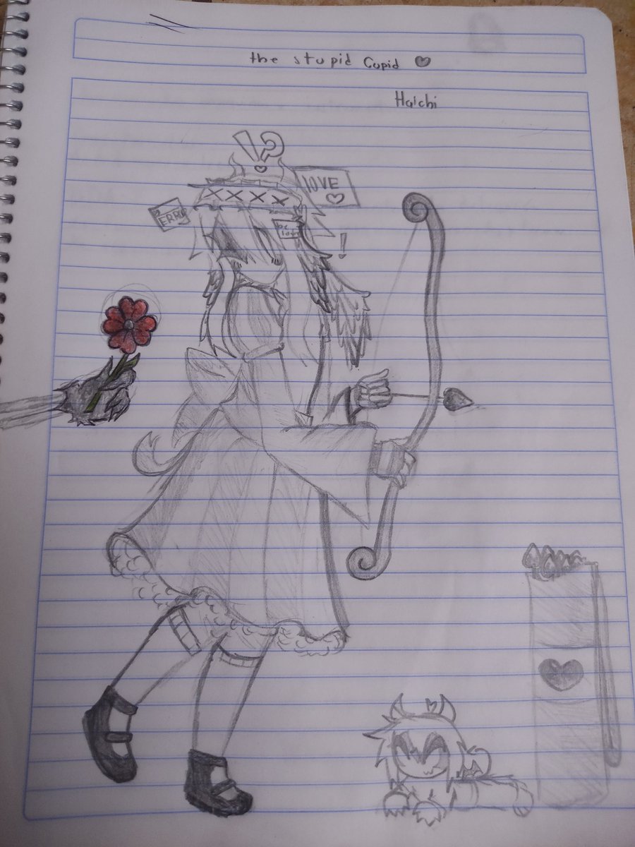 Rokuna_lol's tweet photo. Oh Stupid cupid why are you still thinking he loves you? Oh poor cupid he thought that the hate in live could love him https://t.co/eq7e8WVSpG