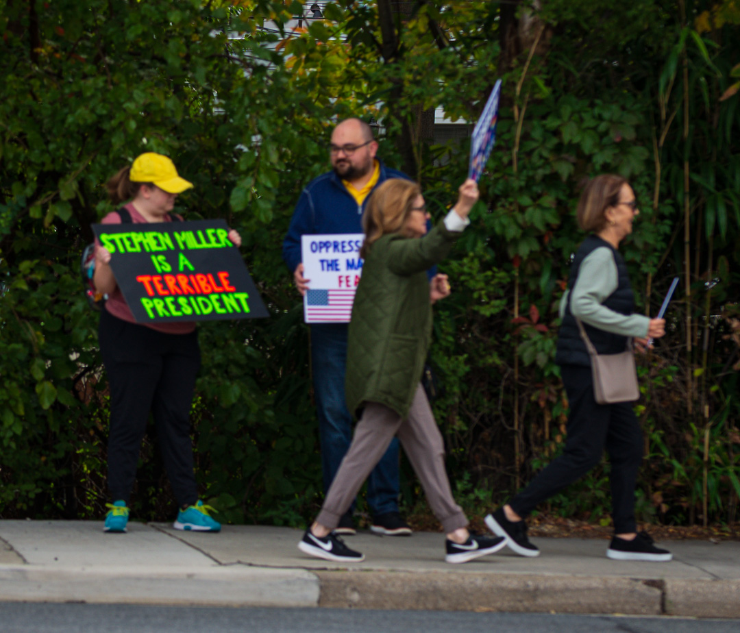 bfurman's tweet photo. Another clever sign along Route One North in Alexandria, Virginia for No Kings Day on 10/18/25. #NoKingsDay #democracy #vote #alexandriavirginia https://t.co/NYPWC1C5SI