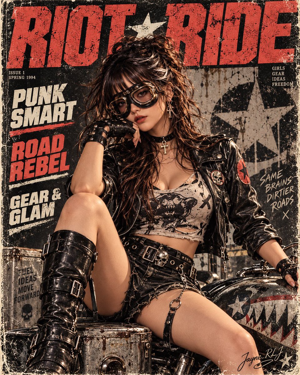 jayne_RLJ's tweet photo. T.F.T.I: @Viper_Tattoo_ 
Who remembers 1990’s?
Theme 1990’s magazine cover 
QP share or all can join 👇
@WadeJo8 
@VoidWaifu404 
@SweetRosiAI https://t.co/pGNB4ciVxy