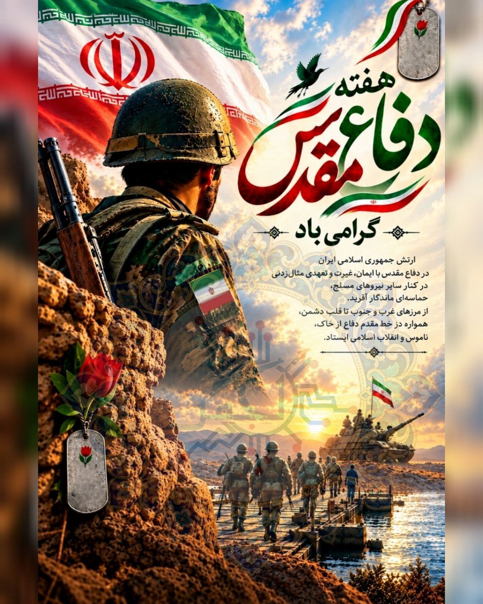 swm98100's tweet photo. 🇮🇷 ارتش در دفاع مقدس

ارتش جمهوری اسلامی ایران؛
سنگرِ ایمان، میدانِ ایثار و نمادِ اقتدار ایران. https://t.co/sP9gLxTNef