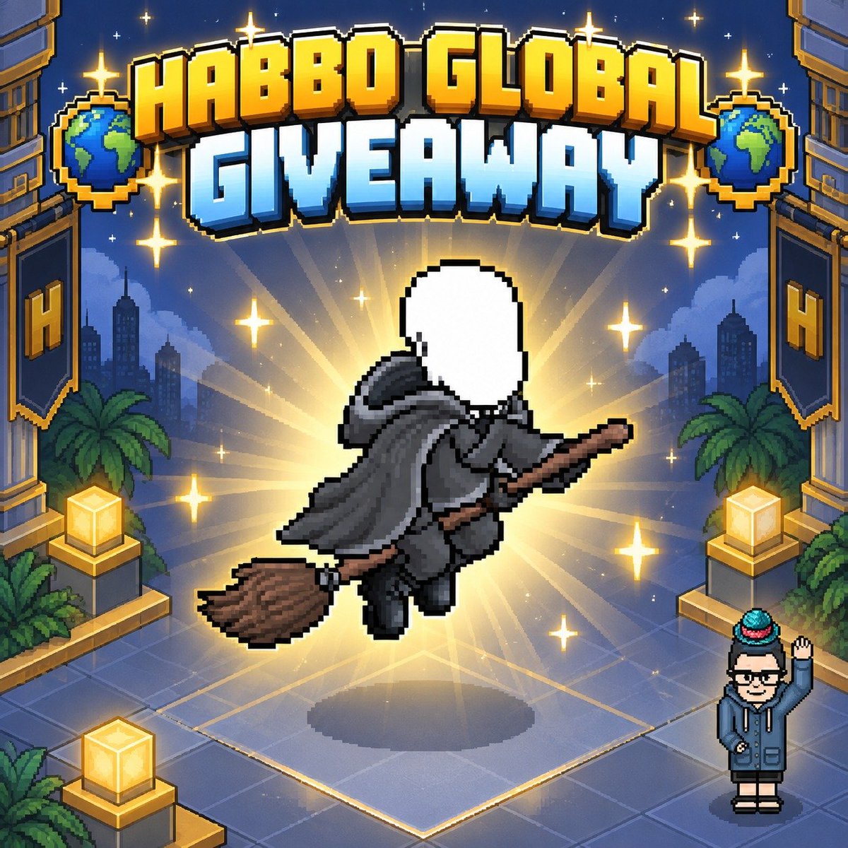 WhiterHabboYT's tweet photo. 🧹 HABBO GLOBAL GIVEAWAY 🧹

I'm giving away 3x Enchanted Broomsticks, 1 Broomstick for each winner! 🧹✨

How to enter:
❤️+🔁
👤 Follow me and @Habbo 
👥 Tag 2 friends
📅 Winners will be announced on September 28th!

That’s it! Good luck everyone 🍀
#Habbo https://t.co/mk0NCgwFNN