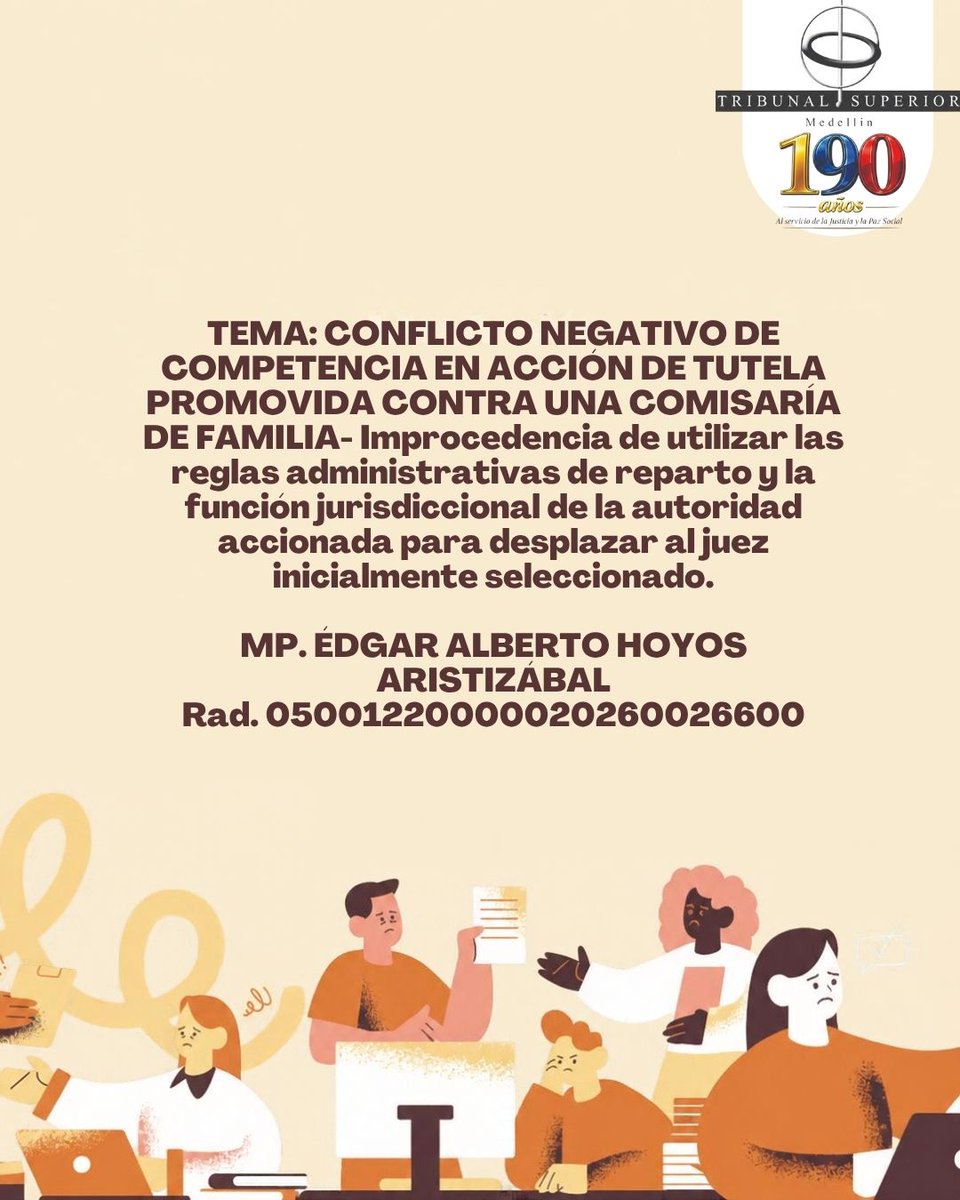 TribSupMed's tweet photo. TEMA: CONFLICTO NEGATIVO 
MP. ÉDGAR ALBERTO HOYOS ARISTIZÁBAL
Rad. 05001220000020260026600
Sala Mixta
Descarga la providencia a través del QR que se encuentra en la última imagen de nuestro Instagram  @tribsupmed https://t.co/W7GjLNZhJk https://t.co/GGQQeqQFoh