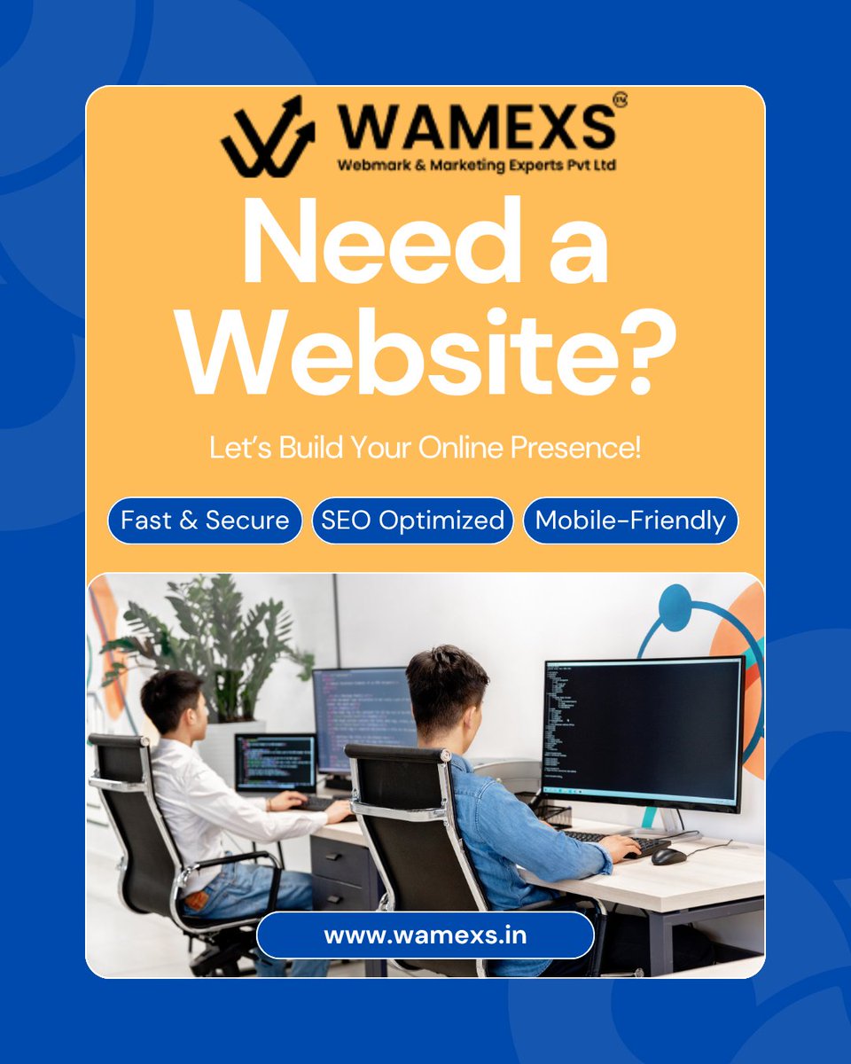 wamexsindia's tweet photo. 🌐 Need a Website? | Webmark &amp; Marketing Experts Pvt Ltd
🚀 Your Business Needs a Website That Works for You!

#NeedAWebsite #WebsiteDevelopment #WebDevelopment #WebsiteDesign  #EcommerceWebsite #ResponsiveWebsite #OnlinePresence #DigitalBusiness  #DigitalMarketing #WebDesign https://t.co/AguPDOIpLe