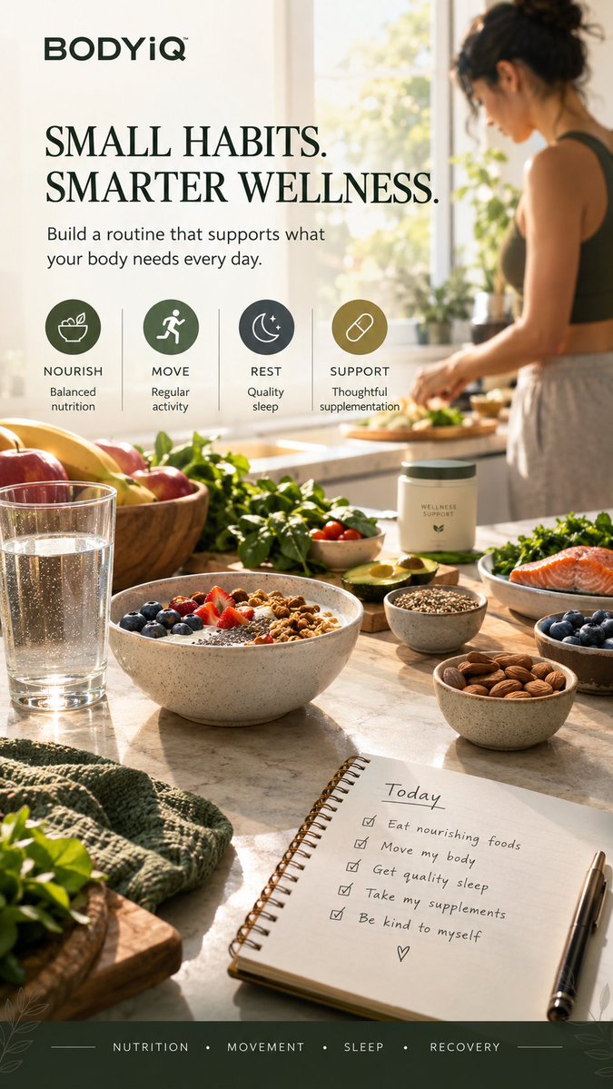 Manavjeet95's tweet photo. Small habits add up. 🌿

Good nutrition, regular movement, quality sleep and the right support can all play a role in building a healthier daily routine.
https://t.co/RSvUOwWbAO
Wellness does not  have to be complicated. Start with the small choices you can make consistently. https://t.co/l3yjX0Xy5K