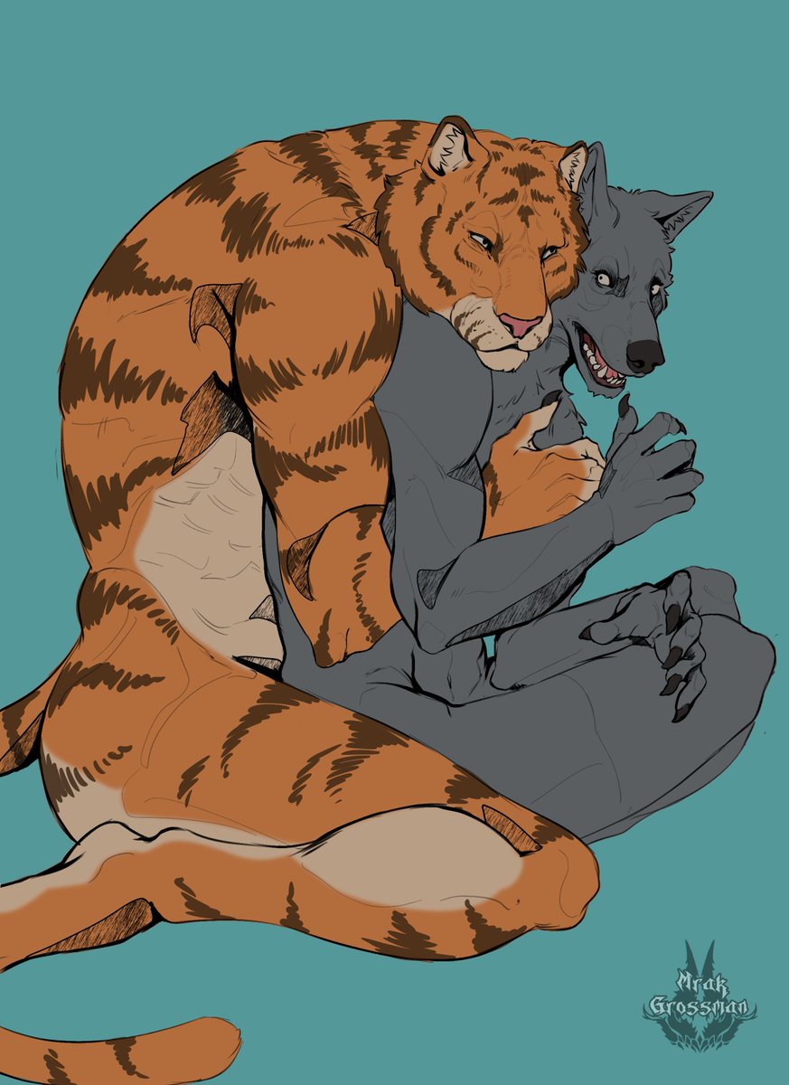 _GROSSMAN's tweet photo. #furry #art #tiger #wolf https://t.co/fhAKtCOWaH
