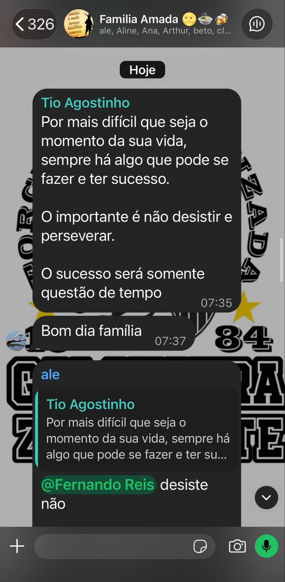fernas_z's tweet photo. Minha família me apoiando sem querer me deu um pouco de ânimo https://t.co/KhqpfHYkpL
