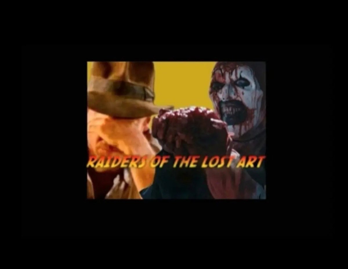 ArttheClownart's tweet photo. Raiders of the Lost Art. 🤠🔫 🤡🗡
Indy: "It's not that kind of tomb, Art..."

#terrifier
#arttheclown
#indianajones
#horrorart
#slasher https://t.co/ppQjxP1j0k