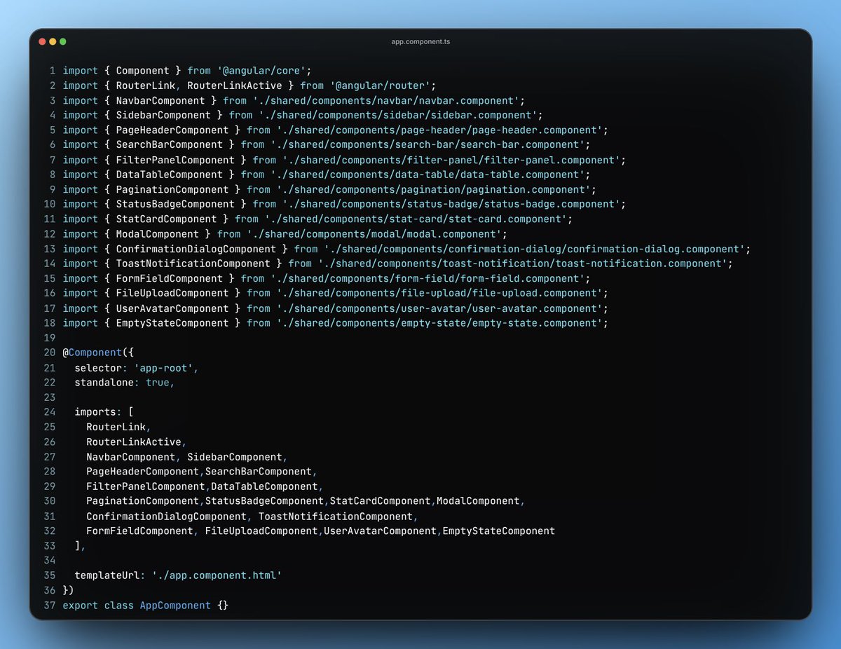 Celestial_Beinq's tweet photo. One thing I’ve been paying more attention to when building Angular applications is reusable components. 

In a real business application, you don’t want developers rebuilding the same UI elements across different pages. https://t.co/cvPNNIsoEe