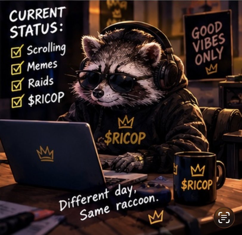 BIGGESTTEE02's tweet photo. The meme is only the beginning.
The real value is the people behind it — creating, sharing and building together. 🦝
$RICOP @ricoptheraccoon #Ricop https://t.co/m6Gv5UIFEB