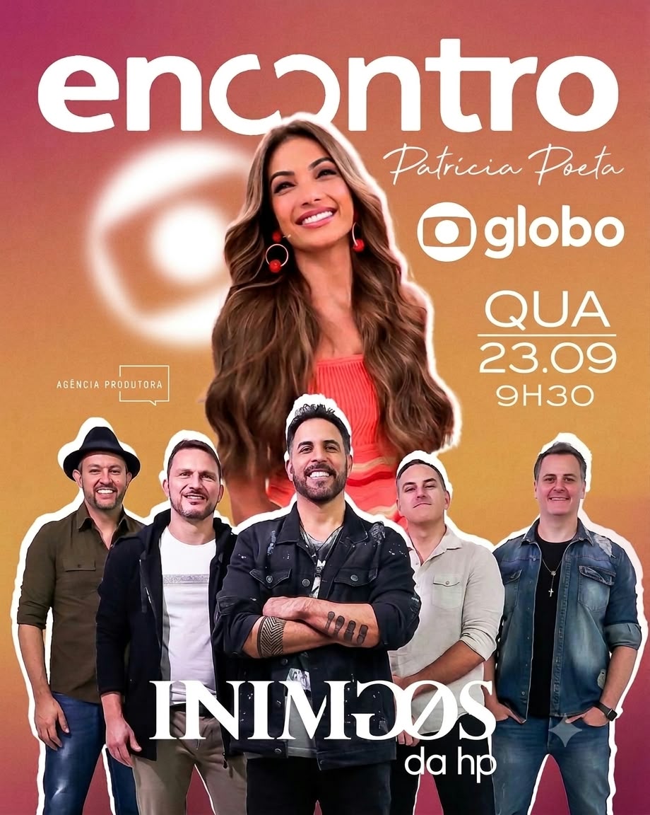 inimigosdahp's tweet photo. É amanhã, não percam
Estaremos no Encontro com a Patrícia Poeta num papo que promete muito, além de tocar nossas músicas, inclusive a primeira vez de Despertar na TV, vai ser demais.
Confiram. https://t.co/5zjM5cgVzd