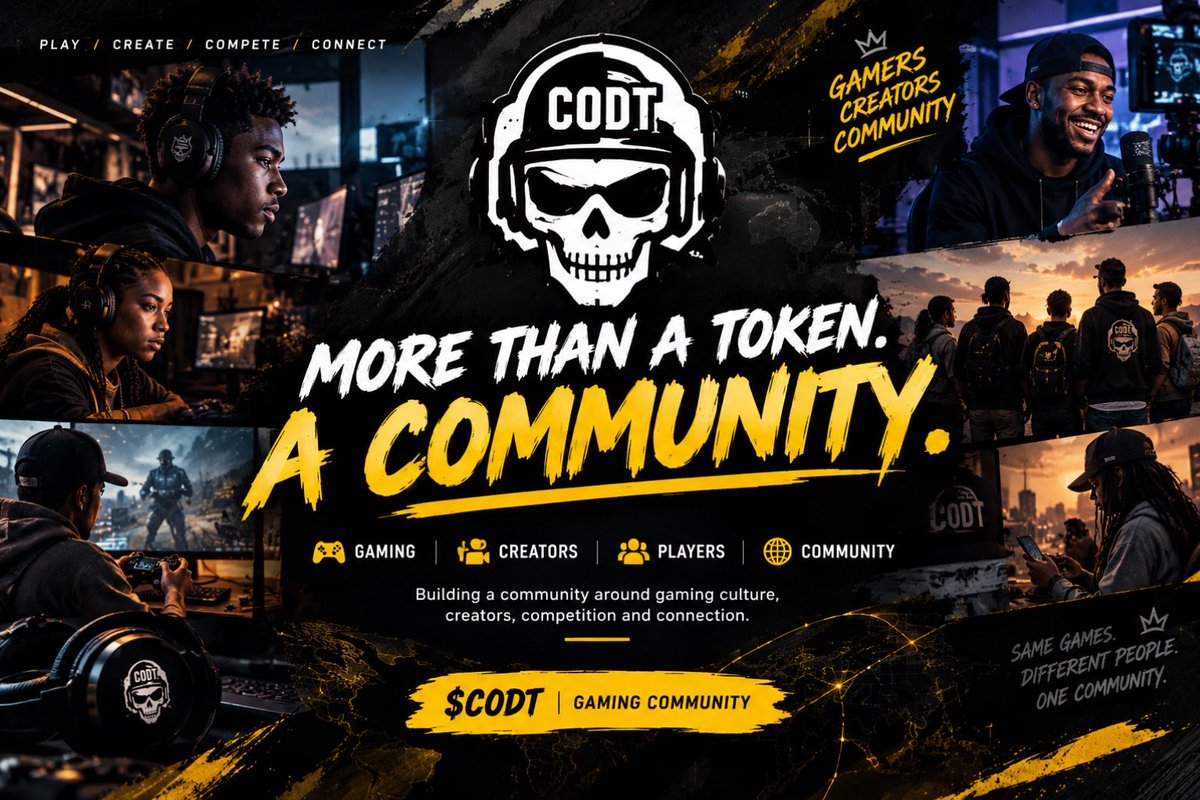 CODTHQ's tweet photo. WHAT ARE WE BUILDING WITH $CODT?

$CODT is being built around a simple idea: create a community and ecosystem that people actually want to participate in.

Gaming is where we’re starting but it isn’t where the vision ends.

We’re bringing together players, creators, gamers, https://t.co/4iazj6BMl8