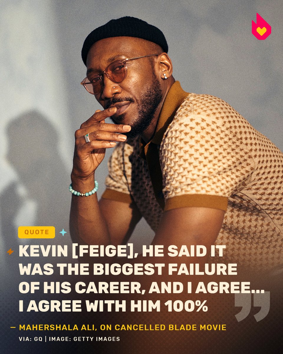 getFANDOM's tweet photo. Mahershala Ali has continued to call out failures surrounding the scrapped Blade project 👀 https://t.co/nijc4vxlbW