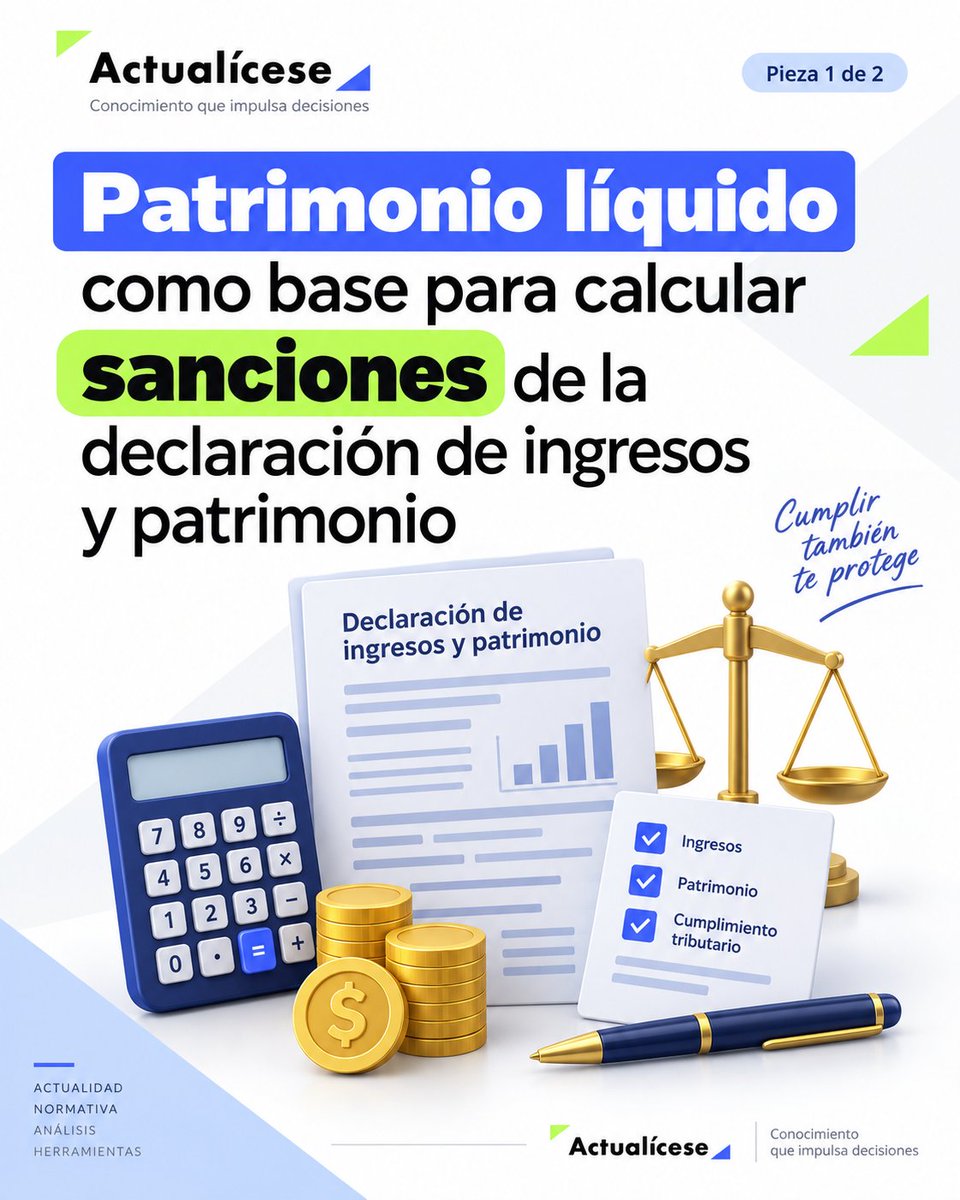 actualicese's tweet photo. #Dato | 🔴 Concluye la Corte Constitucional que, “patrimonio líquido” es un concepto técnico, objetivo y determinable, cuyo uso en el art. 645 del ET no otorga a la Dian un margen discrecional para definir la base de la sanción 🙋

💻 Ingresa aquí 👉 https://t.co/obiQhT9lbG https://t.co/6mkch1XyCJ