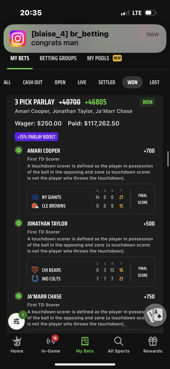 Tipsfromthebook's tweet photo. Two years ago today, I won $117,262.50 gambling.

I thought it was the best day of my life.

@DKSports and @BookitWithTrent and @br_betting did stories on me. I was invited into suites and onto the field for games. For months, I was the guy handing out locks. The guy who beat Vegas. The guy everyone wanted to be.

Nobody knew what was actually happening…I was crying myself to sleep most nights.

I had lost all of the money and I was terrified to tell anyone. I’d be around my family with a fake smile on my face, laughing, acting like everything was fine while I was dying inside.

I was embarrassed. Ashamed. Isolated.

And I kept thinking, “I did it once. I can do it again. I’ll just win it all back”…So I chased.

I maxed out credit cards. Took out loans. Borrowed money. Lied. Hid statements. Deposited more. Lost more. 

For over a year, I lived two completely different lives. The person people saw online and the person I was alone in my bedroom were two completely different people.

Eventually, I didn’t see a way out. I was suicidal and was planning to take my own life…I’m grateful I found recovery before it was too late. 

I’m not the guy handing out locks anymore. I’m not pretending to have everything figured out. I’m just a guy in recovery who finally learned that being honest is a hell of a lot better than hiding behind a fake smile.

If you’re chasing your losses, hiding your gambling, or pretending everything is okay when it isn’t, please tell someone.

You don’t have to keep being the person everyone thinks you are…Be honest. Open up. Ask for help. There is a life on the other side of this addiction and man it feels good! My DM’s are open.

Blaise ❤️