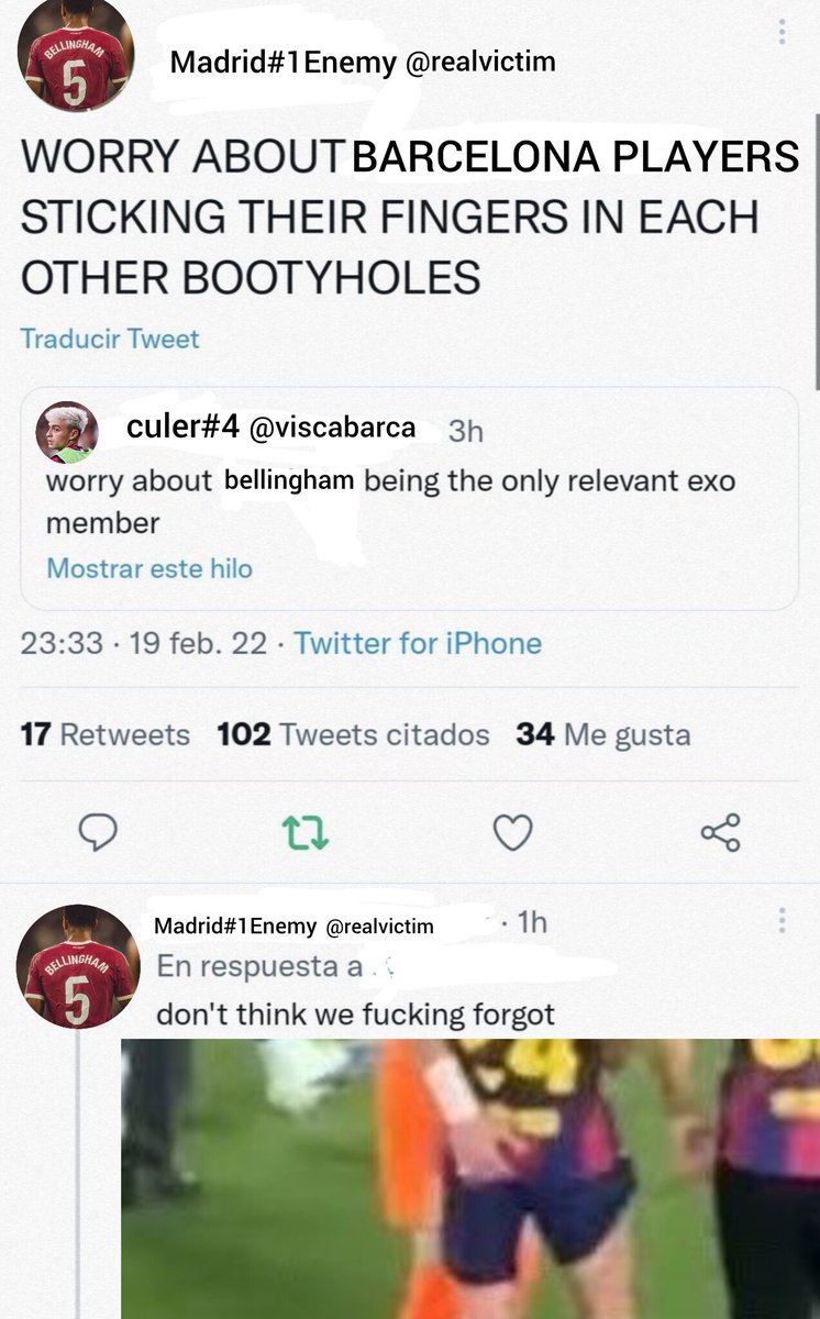pedringham's tweet photo. Average madridista vs culer interaction https://t.co/yQYURGW8yD