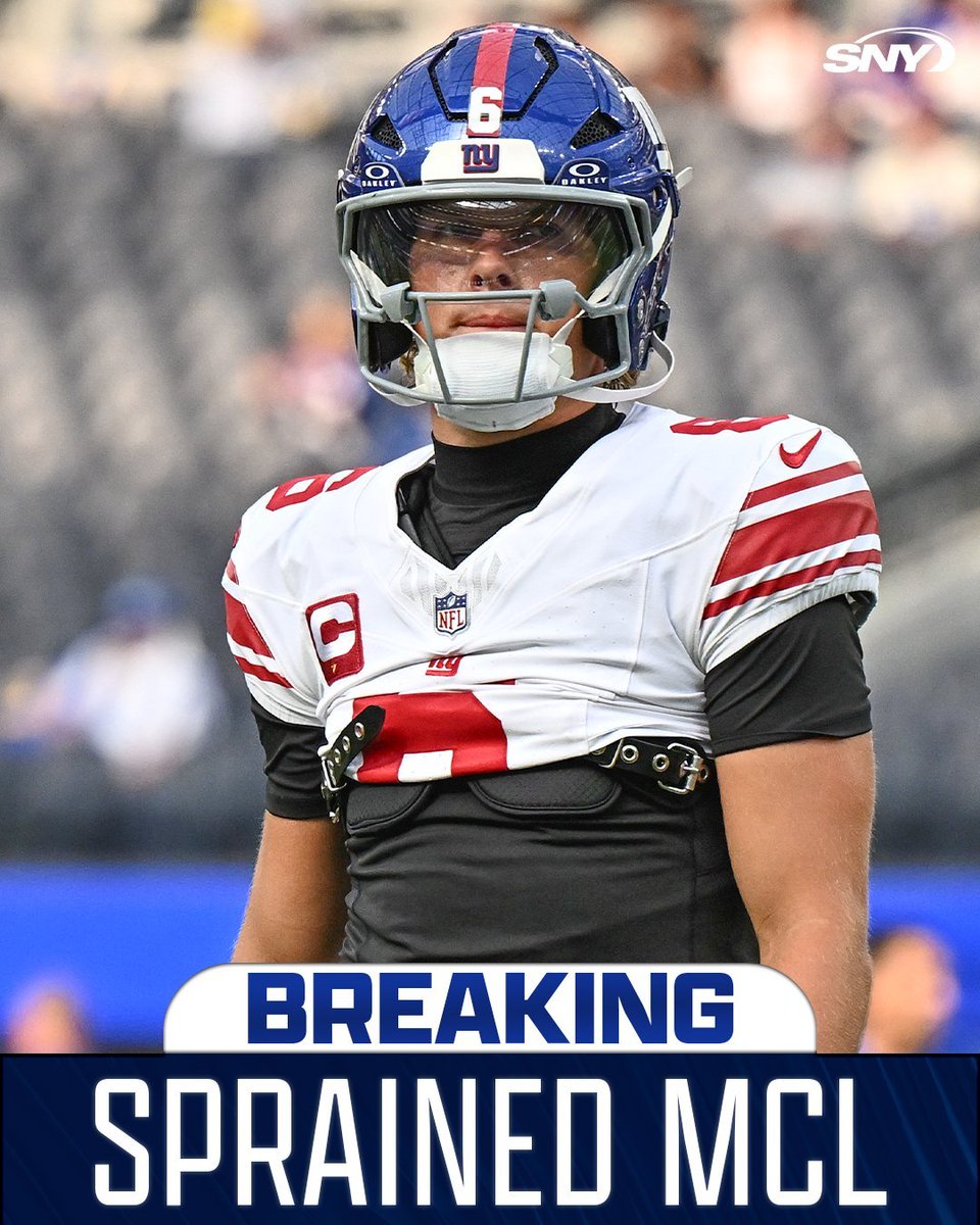 DougWahl1's tweet photo. DO YOU FEEL SORRY FOR HIM?

Jaxon Dart, QB for the NY Giants might be out for the entire year after being injured last night. This is the same guy who only a few months ago introduced Trump at a rally.

Your Thoughts https://t.co/2Ax62fGBc4