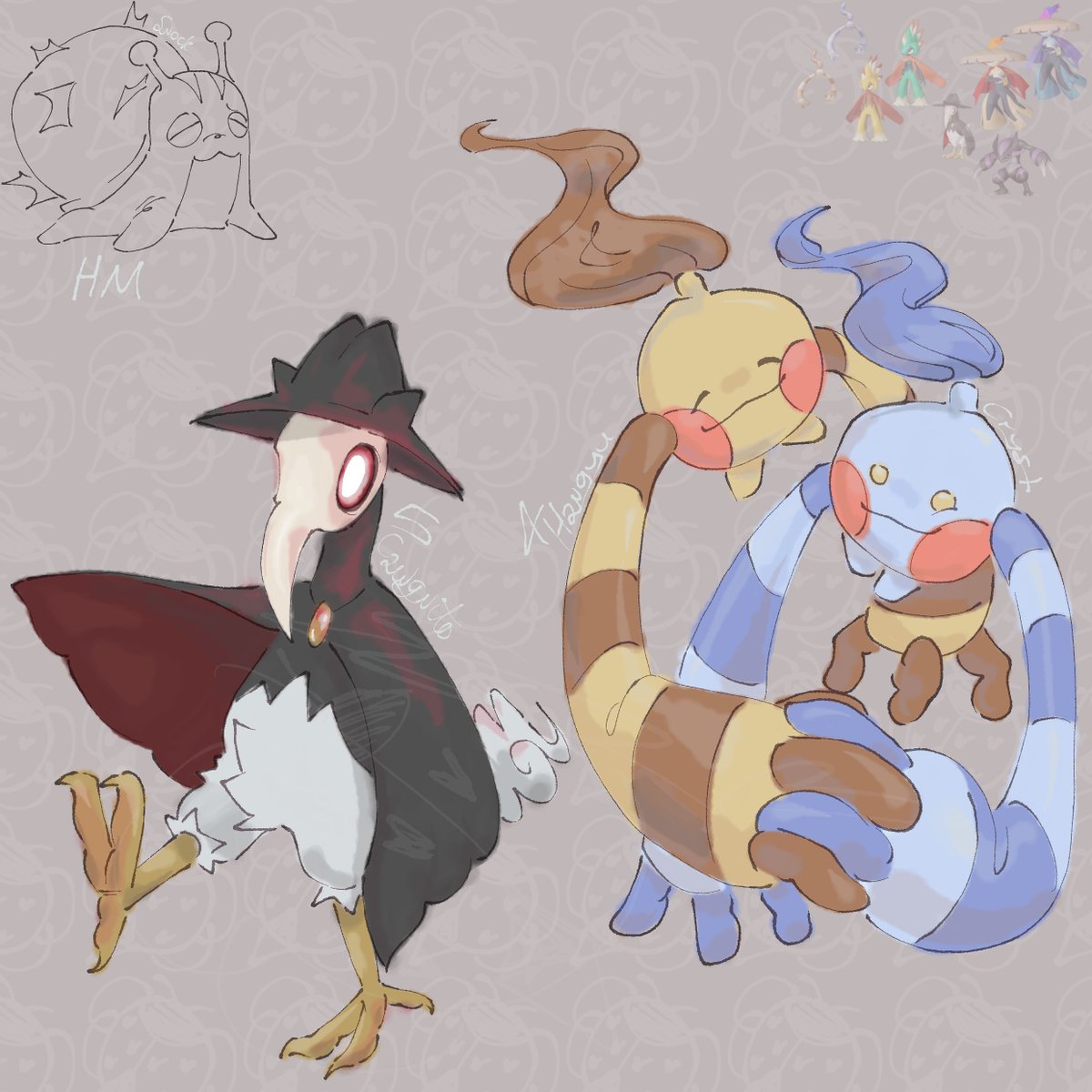 LVVEDBVG's tweet photo. Felt like drawing my top 5 favorite Pals (+ an honorable mention)! Eat up or something. ...Or don't. :D
#Palworld� #PalworldArt #PalworldFanArt #FanArt #Bushi #BushiNoct #Robinquill #RobinquillTerra #Xenovader #Hangyu #Cawgnito #Snock https://t.co/USYgltP84W