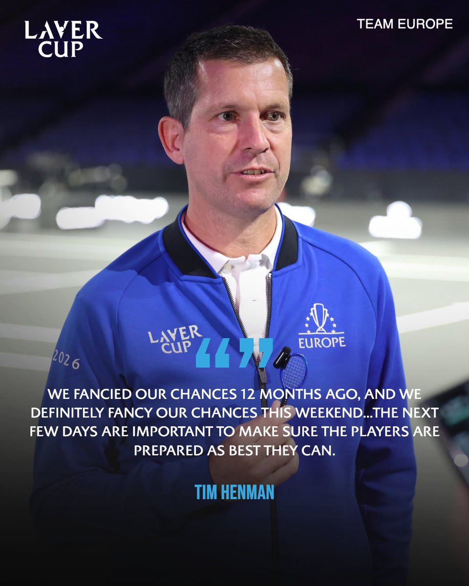 LaverCup's tweet photo. Noah and Henman have waited a year for their redemption and to win back the Laver Cup. 

With just days to go until Team Europe takes to the court, they are making every moment of preparation count. 

#LaverCup #TennisUnrivaled https://t.co/AJn0fWe06n