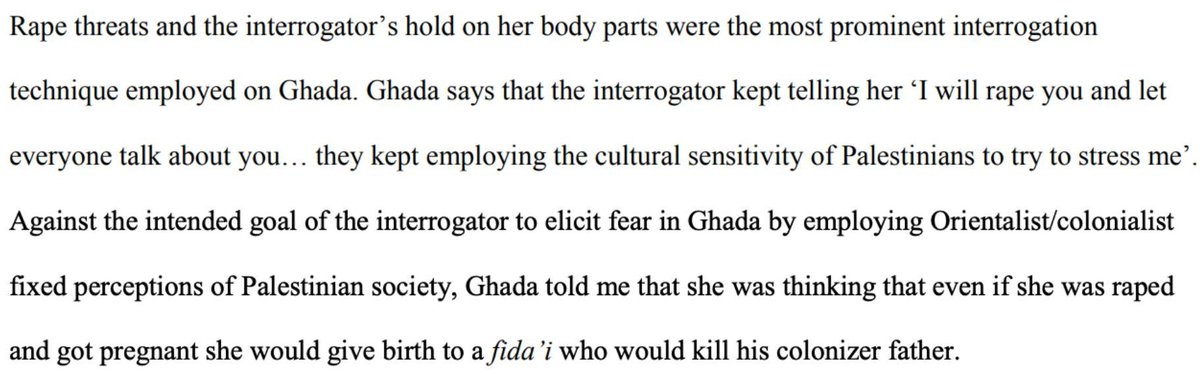 oummeno's tweet photo. a passage from anthropologist lena meari's work on the zionist interrogation encounter https://t.co/VxKuGNoB0h