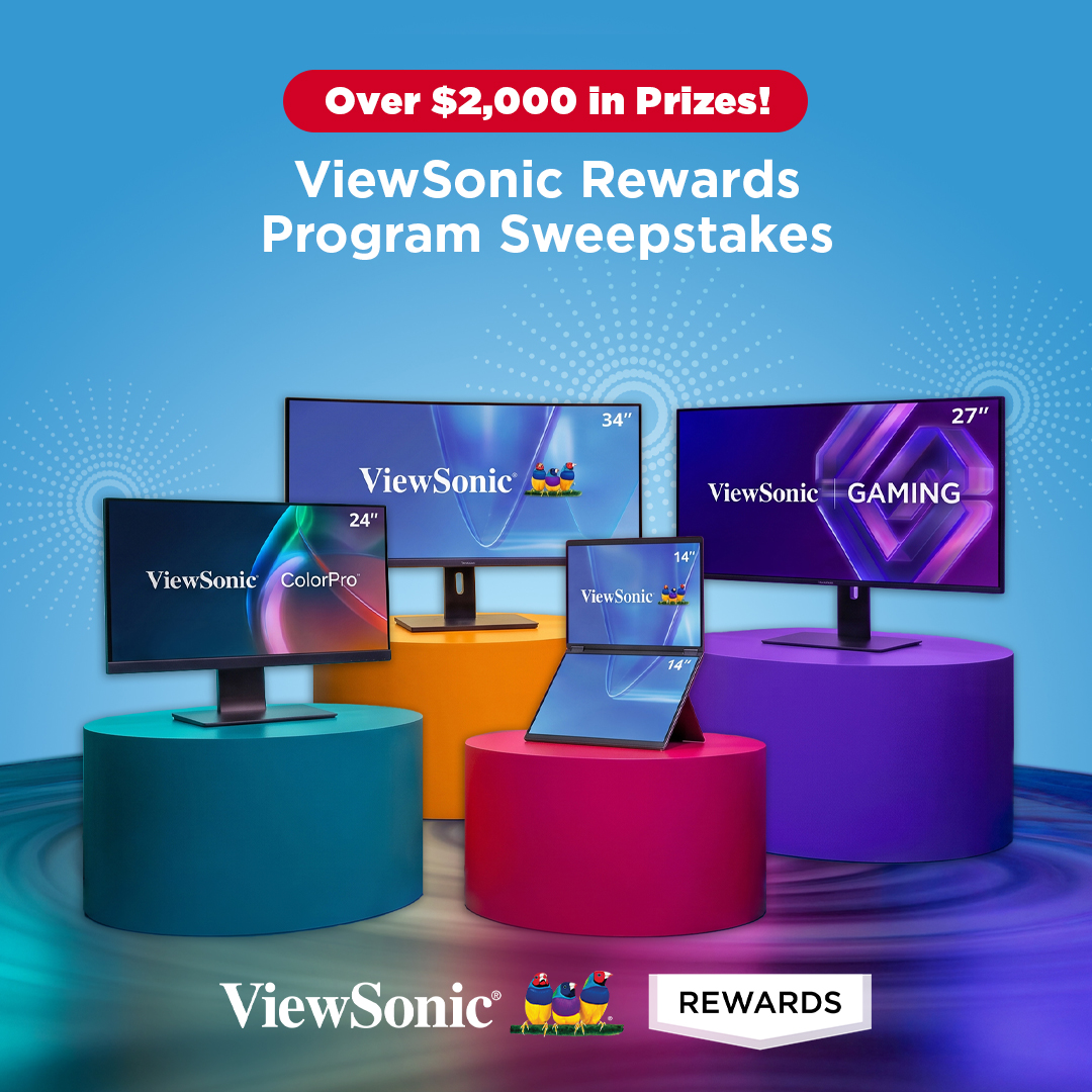 ViewSonic's tweet photo. Thanks for being part of our ViewSonic Rewards community! To celebrate, we’re launching the ViewSonic Rewards Program Sweepstakes. From now through November 16, we’re giving away a best-in-class monitor every two weeks. It’s free to enter and there’s over $2,000 in prizes up for grabs! Enter now for your chance to take home a better setup.

Enter now: https://t.co/YQFOkSXC35