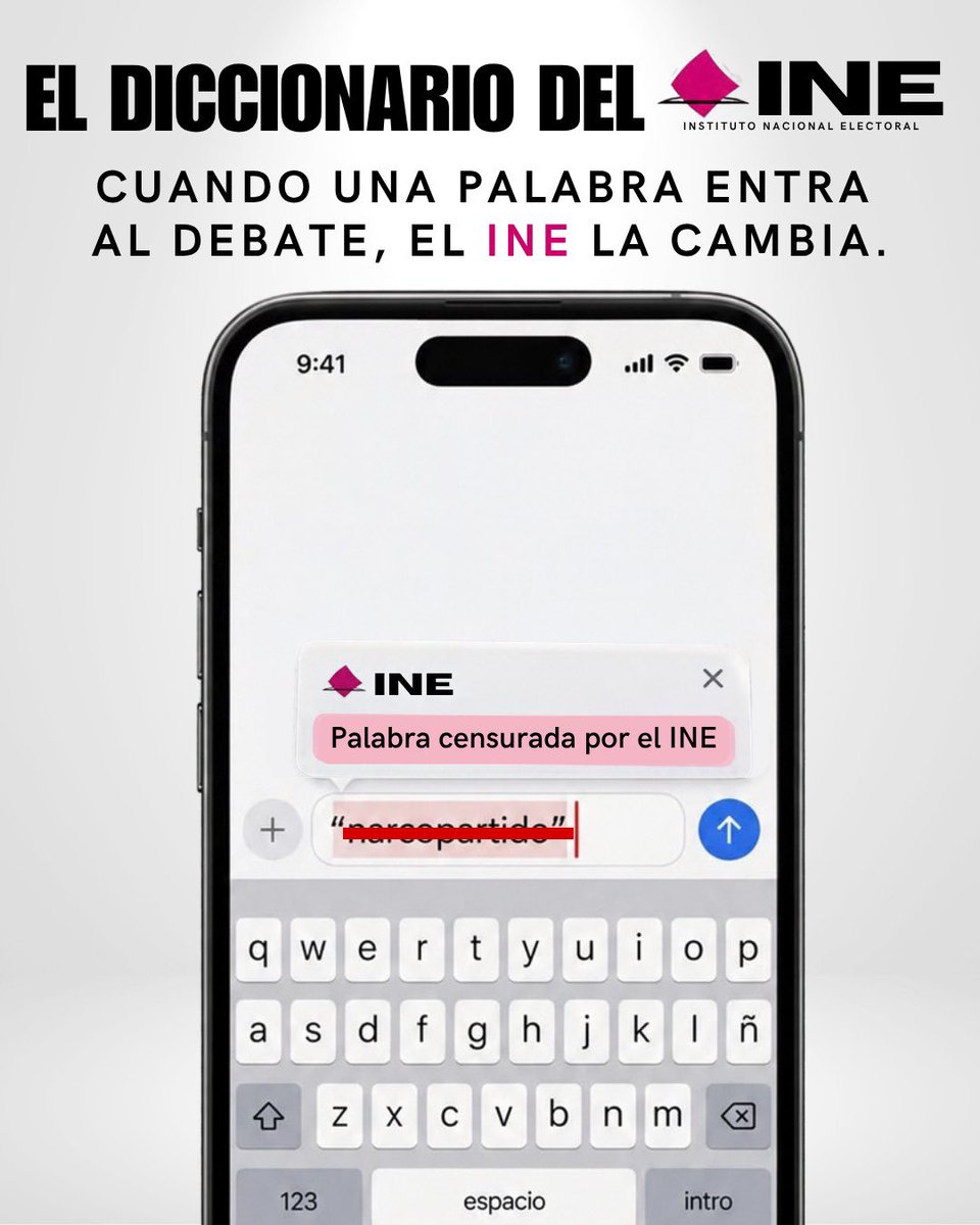 manuelanorve's tweet photo. El “Diccionario del INE” parece tener una nueva regla: si una palabra incomoda, se censura.

Nos quieren callar, pero el debate público no se borra. https://t.co/mqxY3UC0Q1