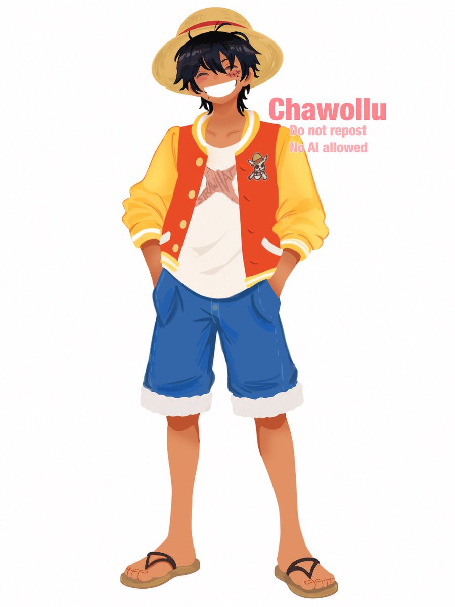 Chawollu_'s tweet photo. Fighting for my life to do a full-body so it’s a little lazy but here’s the Luffy of the Day

#ONEPIECE〜 
#onepiece
#luffy https://t.co/eGVzV3Hr5Q