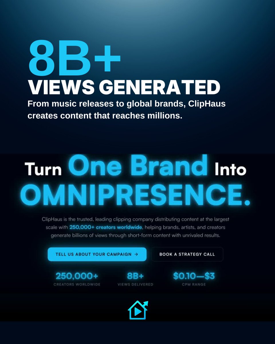 cliphausinc's tweet photo. Great content shouldn’t disappear after one post

We transform content, experiences, and concepts into thousands of distribution possibilities with the help of over 250,000+ creators globally.

8B+ views generated and counting

This is what distribution at scale looks like. https://t.co/HECCS9II8r