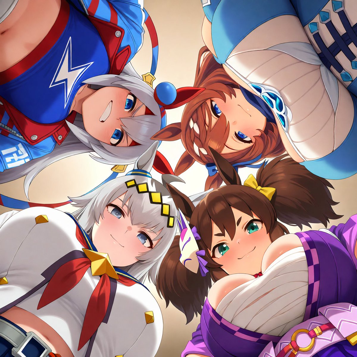 ChichiueSFW's tweet photo. "hey, if  you mention a size difference we're stepping on you"

#umamusume #PixAI #PixAITsubakiV3 https://t.co/1QTbIUec0H