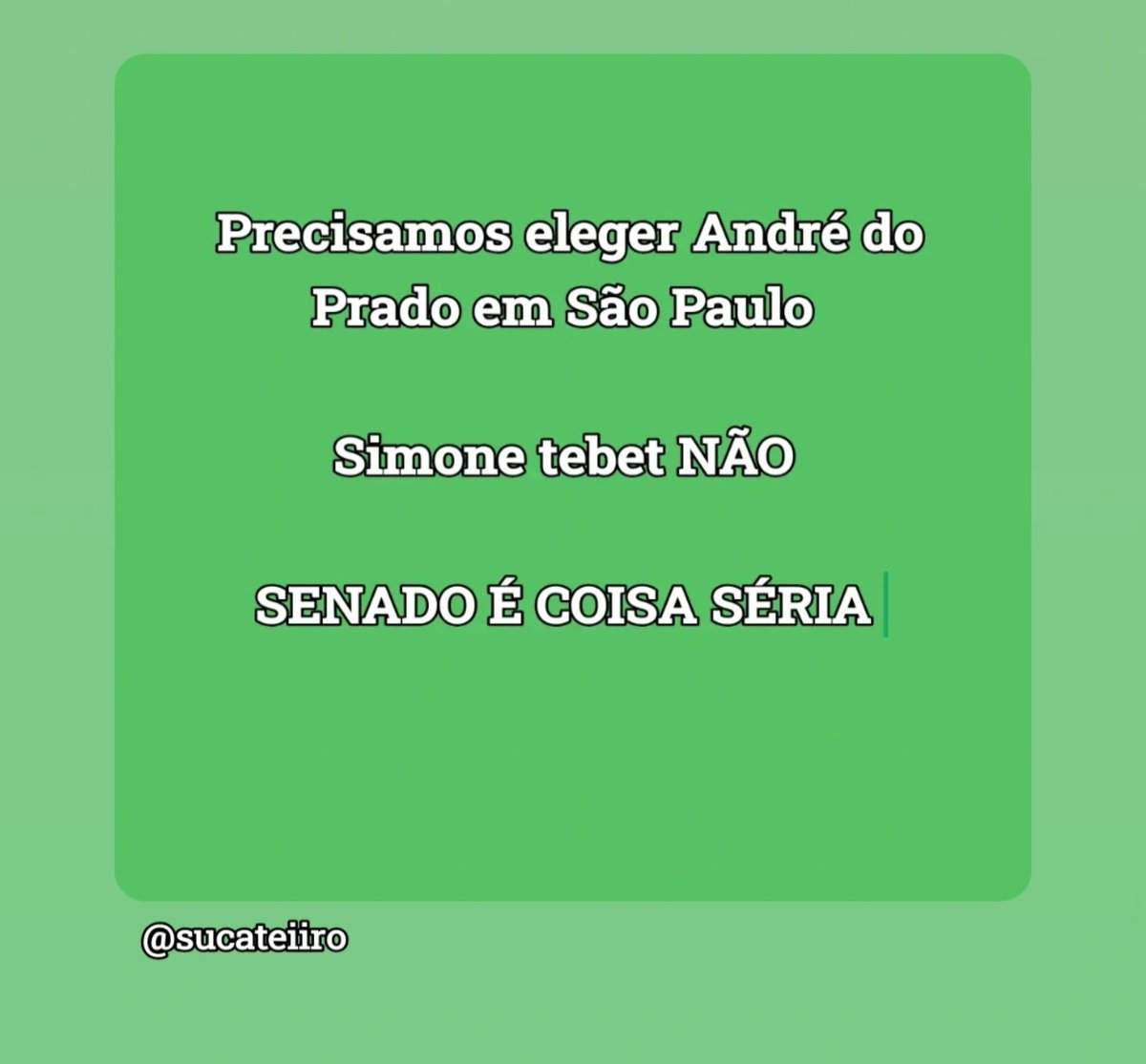 Valdecirdelecl1's tweet photo. Em São Paulo não podemos deixar Simone tebet se aproximar, é @DerriteSP e @andredopradosp https://t.co/myA2bSSHOy