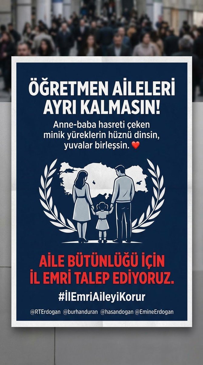 zuzuhalbas's tweet photo. @RTErdogan #ilEmriAileyiKorur Aile yılı kapsamında en somut beklentimiz bölünmüş ailelerin İL EMRİ müjdesiyle bir araya getirilmesidir. @RTErdogan @burhanduran @hasandogan @EmineErdogan 🌈🕊️ https://t.co/gCmkz8mJQV