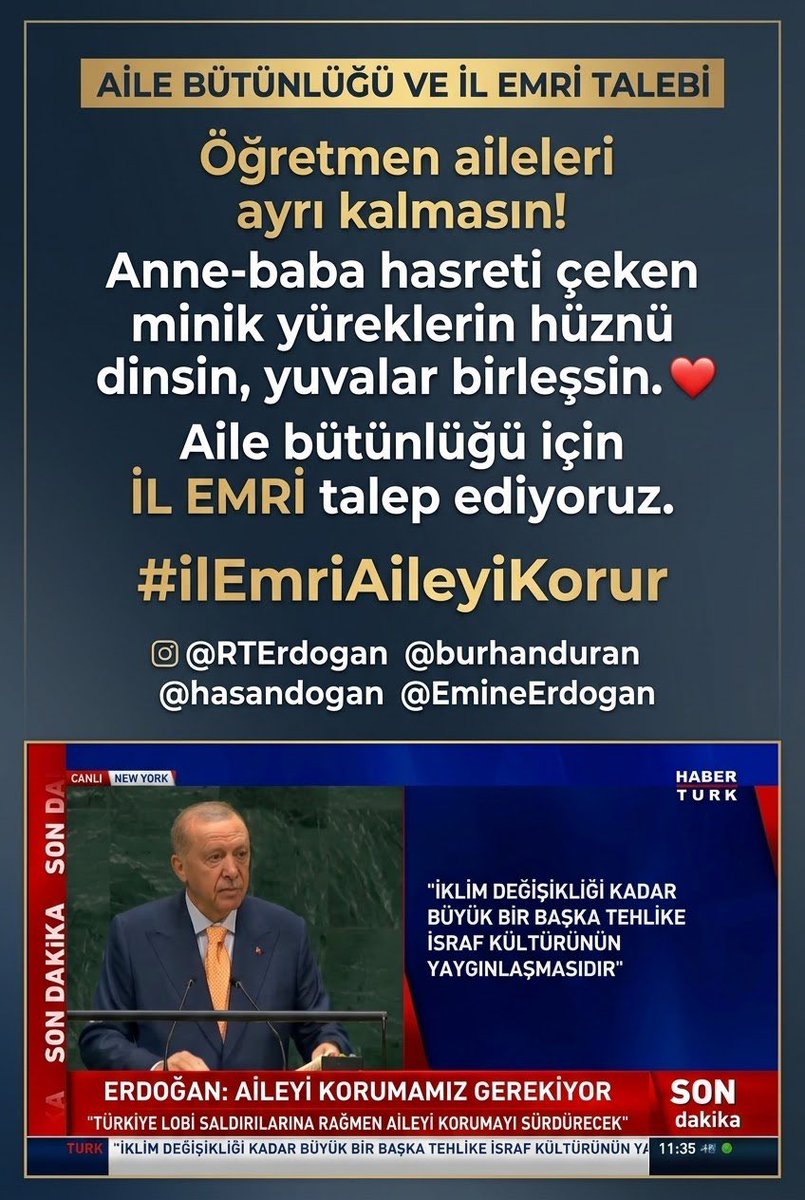 zuzuhalbas's tweet photo. @RTErdogan Mazeret atamalarında branş açığı bulunamaması ailelerin bölünmesine sebep olmamalı; çözüm İL EMRİ ile sağlanmalıdır. #ilEmriAileyiKorur @RTErdogan @burhanduran @hasandogan @EmineErdogan 💔👪 https://t.co/27N42F069t