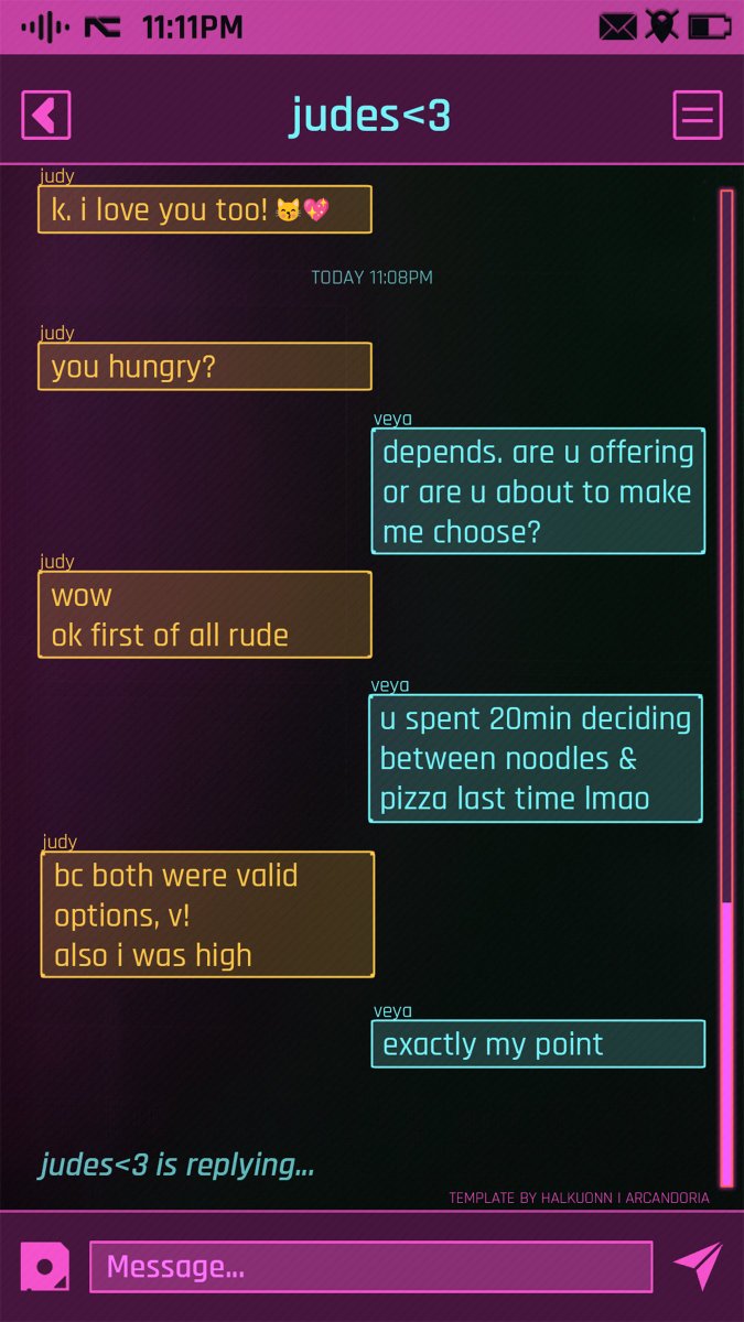 weebythots's tweet photo. how text messages look between Judy &amp; V.. (´♡ω♡`) https://t.co/r4NYRfiRi3